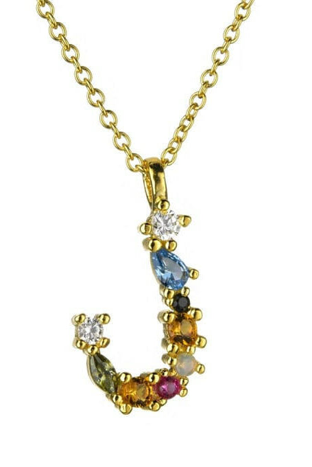 Dainty Initial Cubic Zirconia Necklace-Necklaces-Krush Kandy, Women's Online Fashion Boutique Located in Phoenix, Arizona (Scottsdale Area)