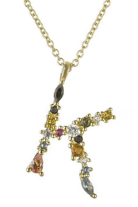 Dainty Initial Cubic Zirconia Necklace-Necklaces-Krush Kandy, Women's Online Fashion Boutique Located in Phoenix, Arizona (Scottsdale Area)
