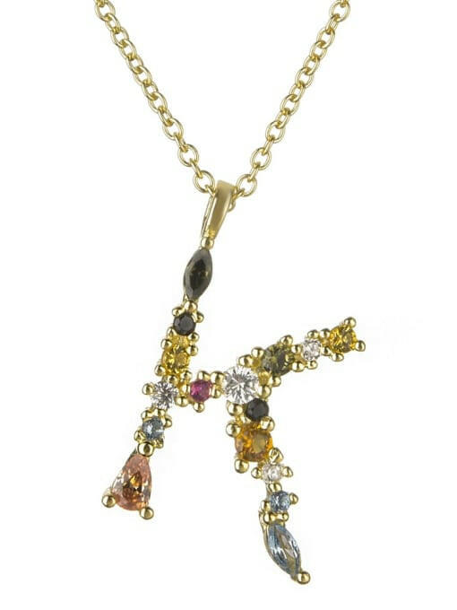 Dainty Initial Cubic Zirconia Necklace-Necklaces-Krush Kandy, Women's Online Fashion Boutique Located in Phoenix, Arizona (Scottsdale Area)