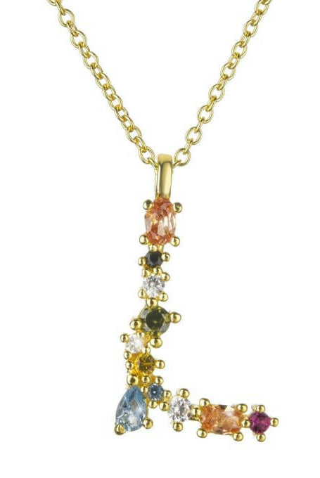 Dainty Initial Cubic Zirconia Necklace-Necklaces-Krush Kandy, Women's Online Fashion Boutique Located in Phoenix, Arizona (Scottsdale Area)