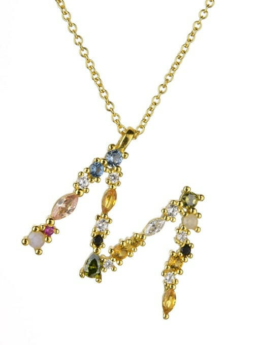 Dainty Initial Cubic Zirconia Necklace-Necklaces-Krush Kandy, Women's Online Fashion Boutique Located in Phoenix, Arizona (Scottsdale Area)