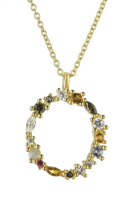 Dainty Initial Cubic Zirconia Necklace-Necklaces-Krush Kandy, Women's Online Fashion Boutique Located in Phoenix, Arizona (Scottsdale Area)