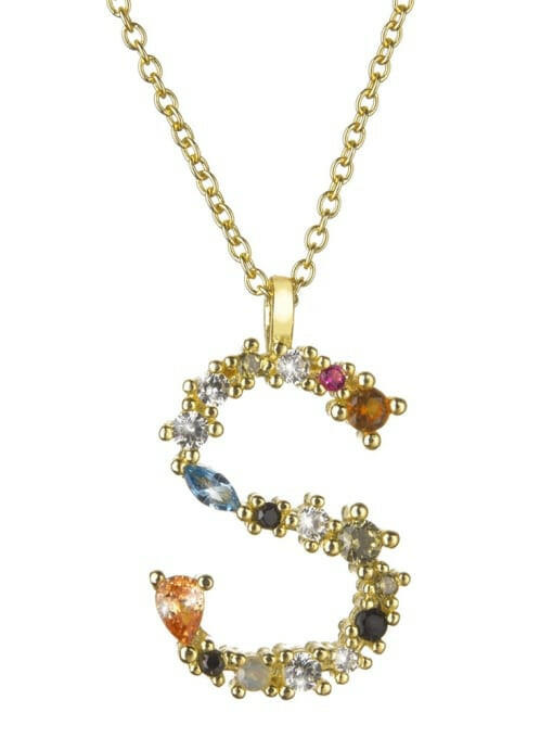 Dainty Initial Cubic Zirconia Necklace-Necklaces-Krush Kandy, Women's Online Fashion Boutique Located in Phoenix, Arizona (Scottsdale Area)