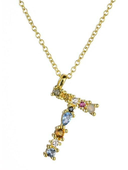 Dainty Initial Cubic Zirconia Necklace-Necklaces-Krush Kandy, Women's Online Fashion Boutique Located in Phoenix, Arizona (Scottsdale Area)