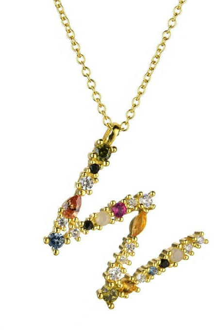 Dainty Initial Cubic Zirconia Necklace-Necklaces-Krush Kandy, Women's Online Fashion Boutique Located in Phoenix, Arizona (Scottsdale Area)