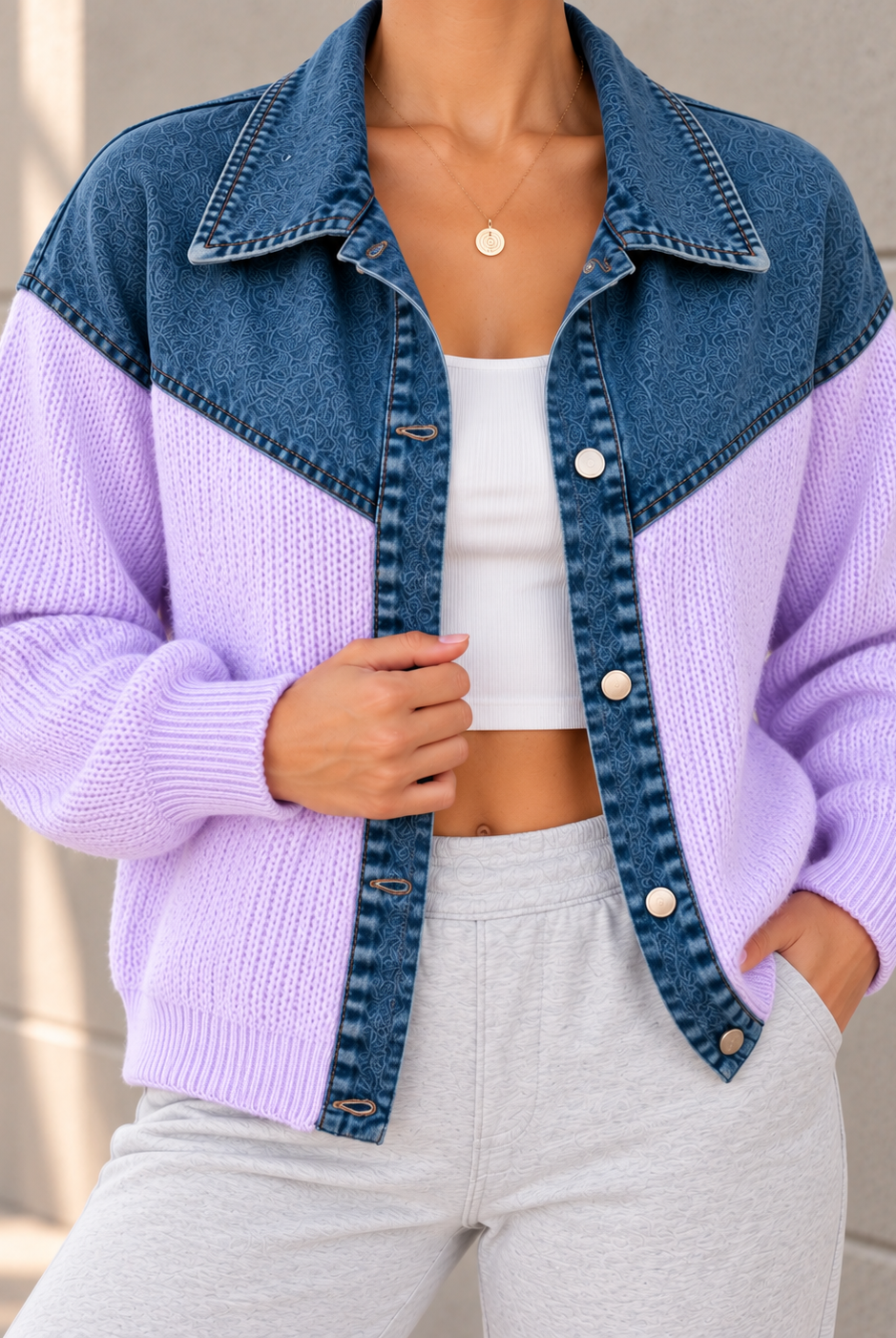 Lilac Denim-Trimmed Streetwear Portrait.png