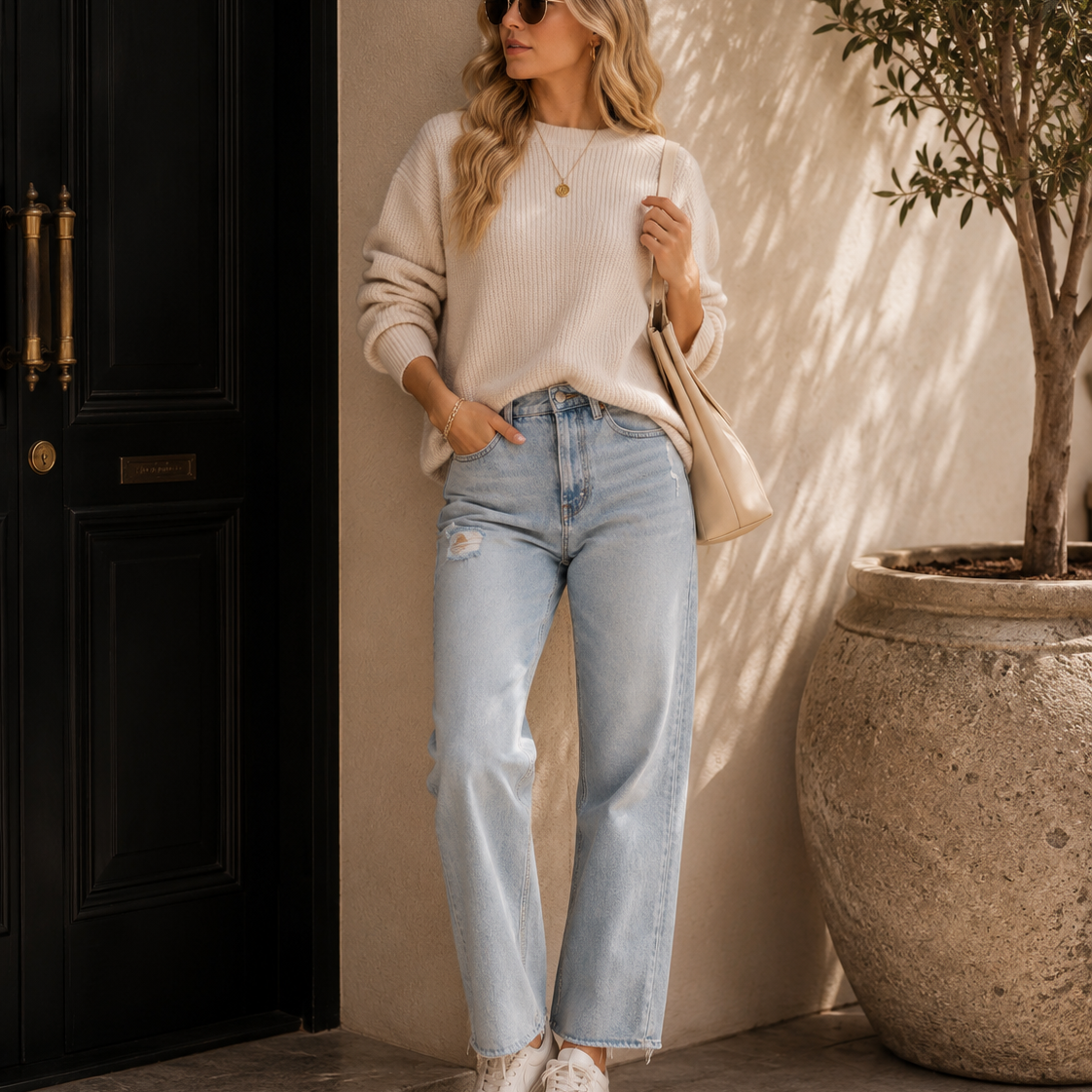 Long Sleeve Cutout Sweater