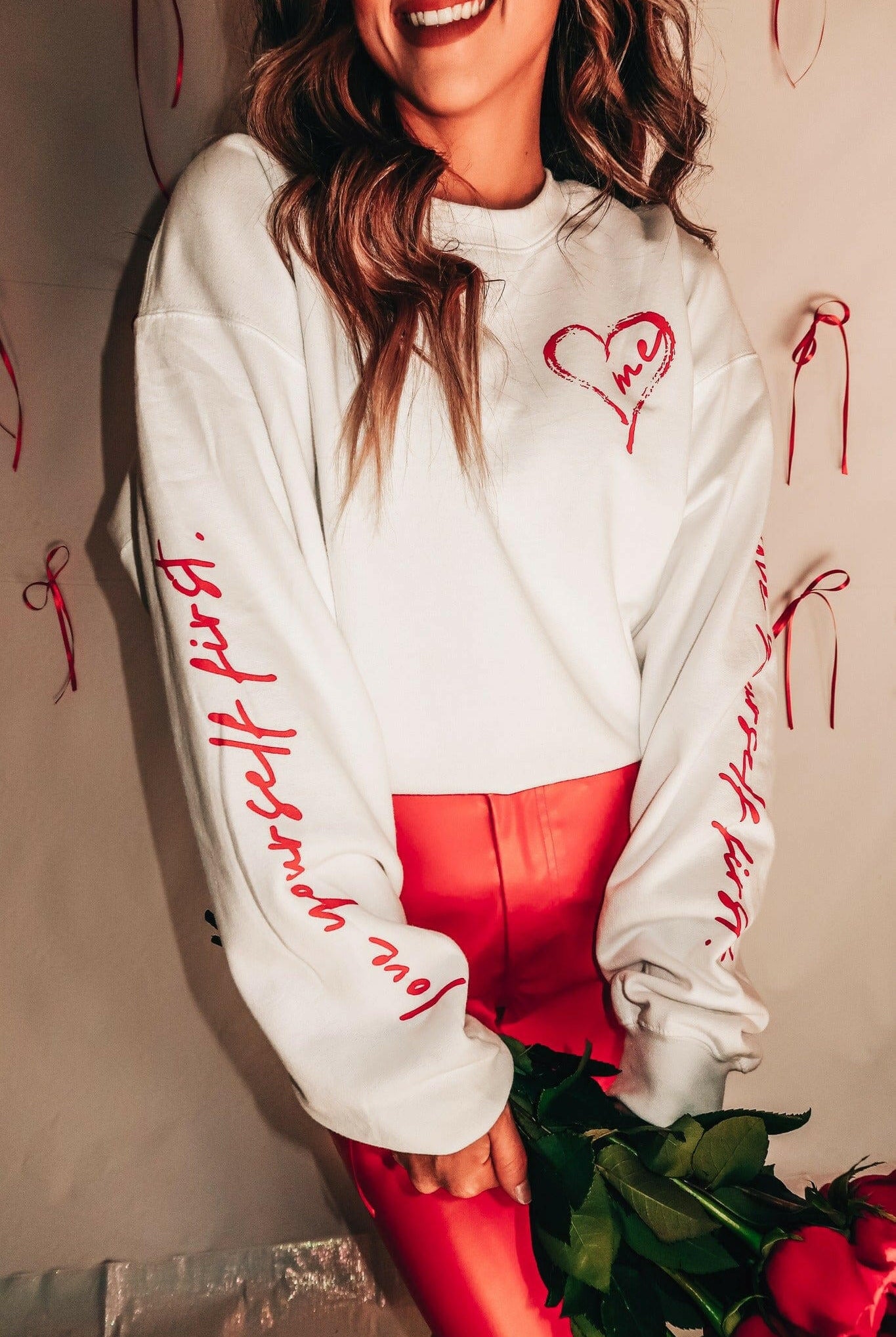 Love Yourself First Sweatshirt-Krush Kandy, Women's Online Fashion Boutique Located in Phoenix, Arizona (Scottsdale Area)