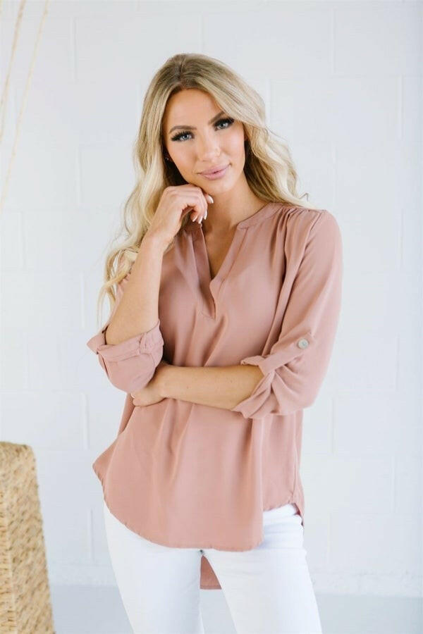 The Perfect Spring Blouse | S-XL, 10 Colors!-Short Sleeve Tops-Krush Kandy, Women's Online Fashion Boutique Located in Phoenix, Arizona (Scottsdale Area)