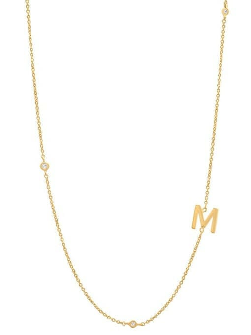Cubic Zirconia Letter Minimalist Necklace-Necklaces-Krush Kandy, Women's Online Fashion Boutique Located in Phoenix, Arizona (Scottsdale Area)