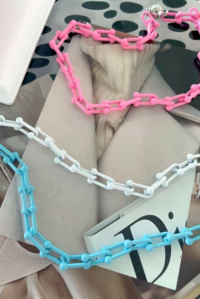 Keep It Basic Enamel Chain Magnetic Necklace-Necklaces-Krush Kandy, Women's Online Fashion Boutique Located in Phoenix, Arizona (Scottsdale Area)