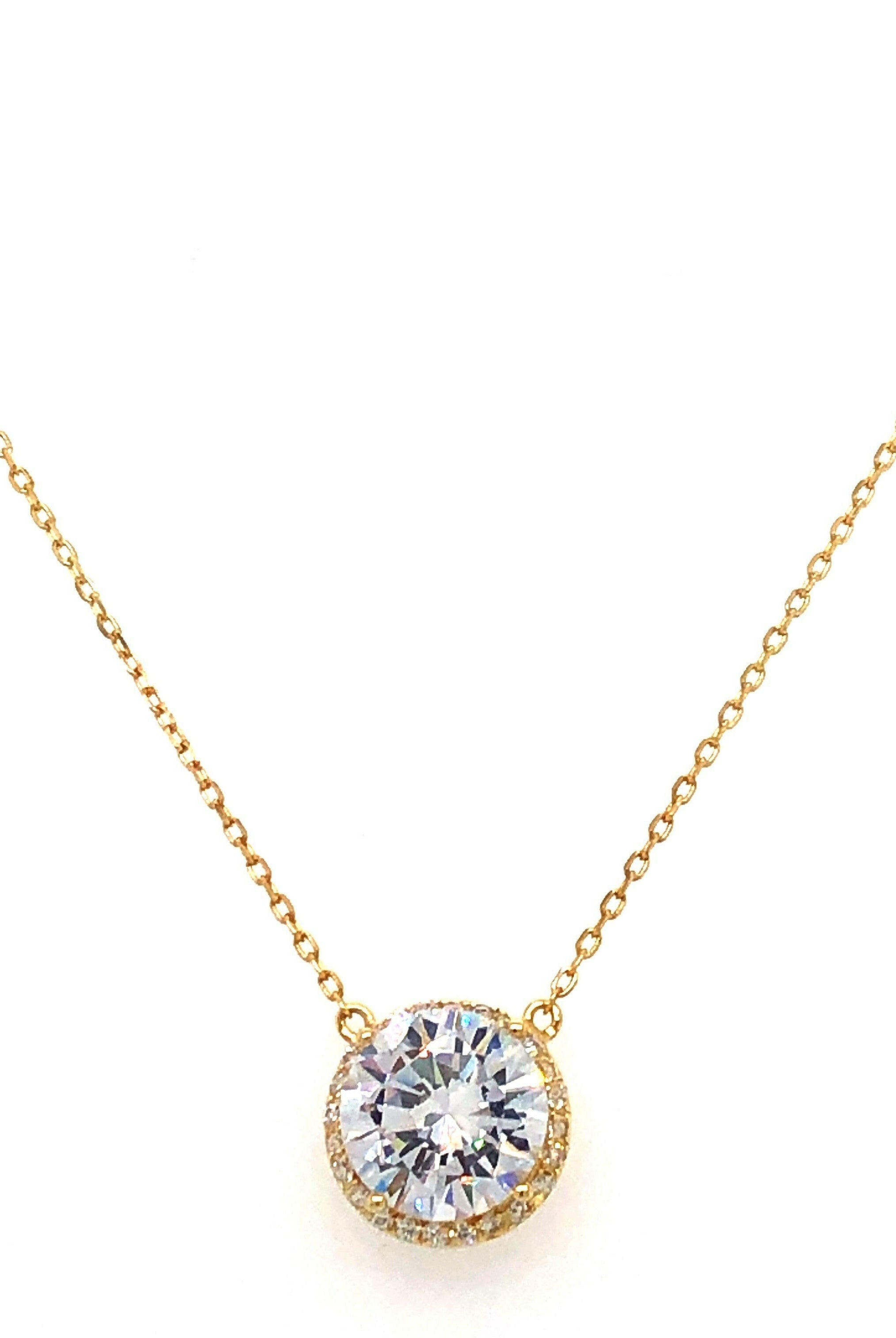 Large Round Circle Cut Sterling Silver Necklace-Necklaces-Krush Kandy, Women's Online Fashion Boutique Located in Phoenix, Arizona (Scottsdale Area)