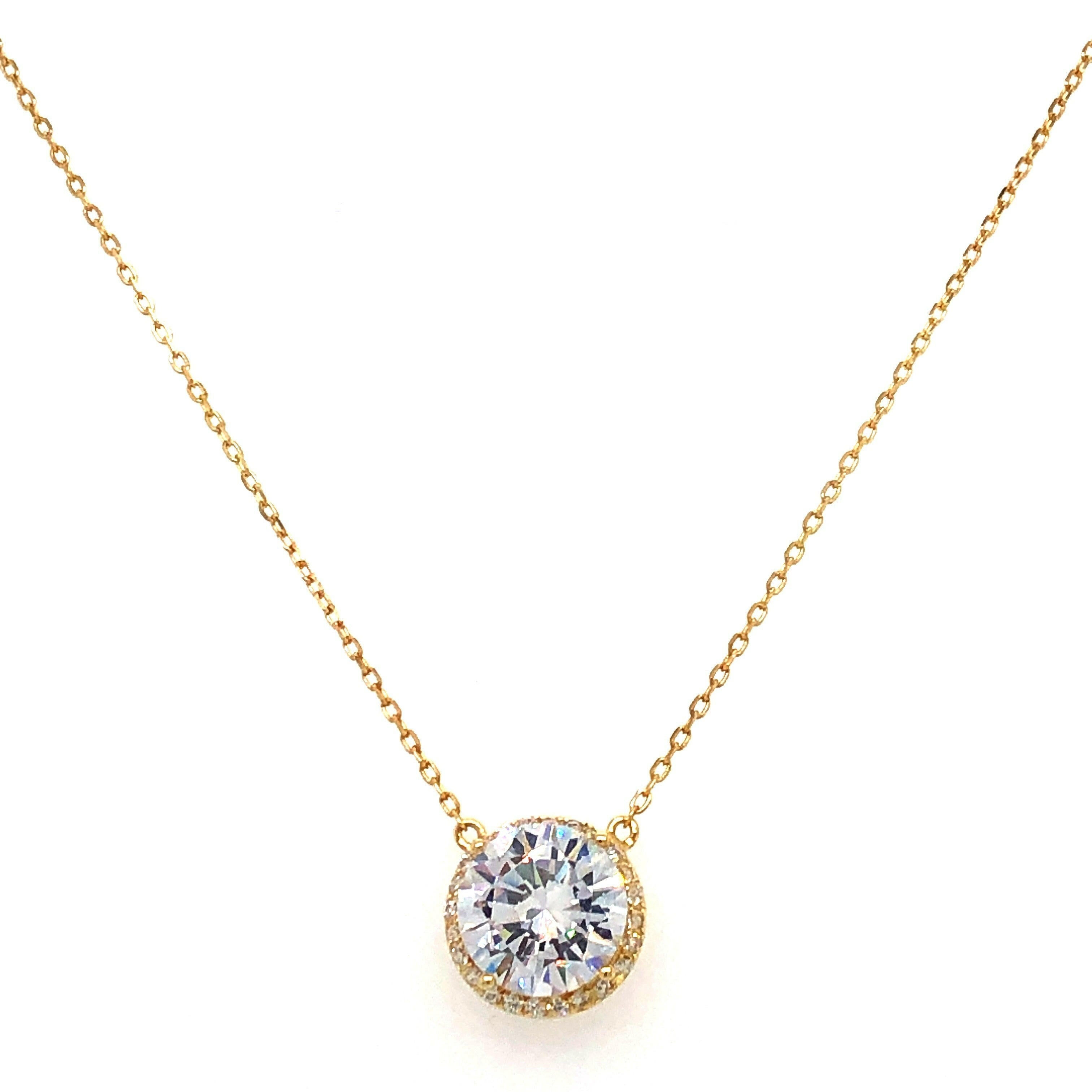 Large Round Circle Cut Sterling Silver Necklace-Necklaces-Krush Kandy, Women's Online Fashion Boutique Located in Phoenix, Arizona (Scottsdale Area)