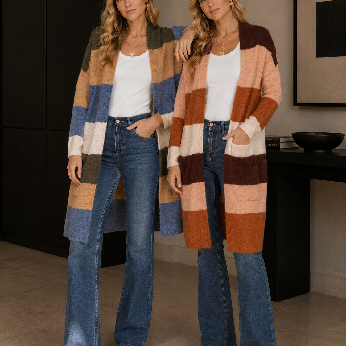 No Bad Days Color Block Soft Cardigan | Multiple Colors