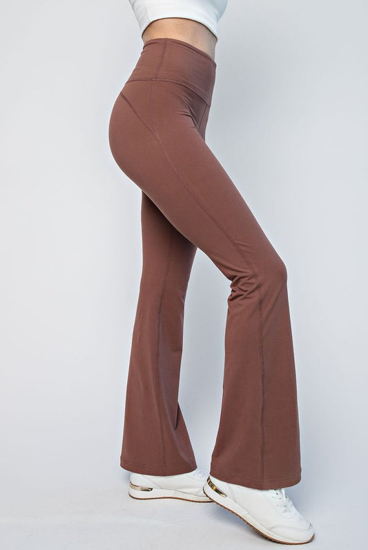 Flared Yoga Pants-Activewear Bottoms-Krush Kandy, Women's Online Fashion Boutique Located in Phoenix, Arizona (Scottsdale Area)