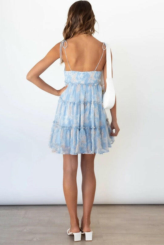 Dreamy Floral Mini Dress-Dresses-Krush Kandy, Women's Online Fashion Boutique Located in Phoenix, Arizona (Scottsdale Area)