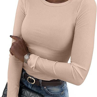 Basic Everyday Ribbed Long Sleeve Top-Long Sleeve Tops-Krush Kandy, Women's Online Fashion Boutique Located in Phoenix, Arizona (Scottsdale Area)