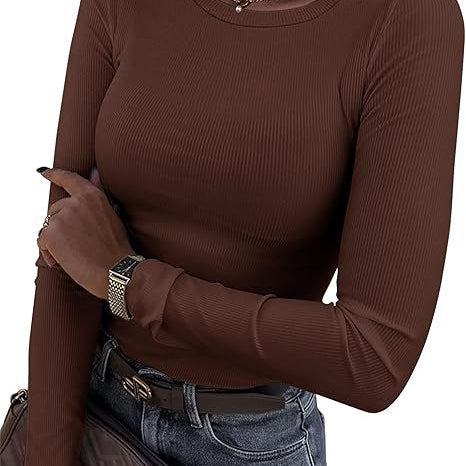 Basic Everyday Ribbed Long Sleeve Top-Long Sleeve Tops-Krush Kandy, Women's Online Fashion Boutique Located in Phoenix, Arizona (Scottsdale Area)