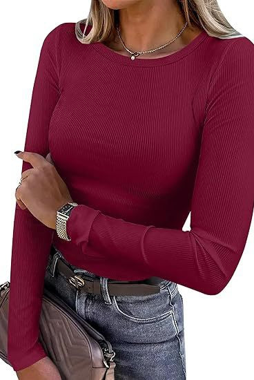 Basic Everyday Ribbed Long Sleeve Top-Long Sleeve Tops-Krush Kandy, Women's Online Fashion Boutique Located in Phoenix, Arizona (Scottsdale Area)