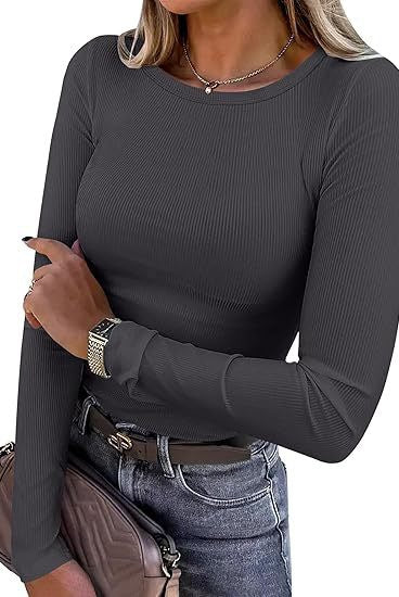 Basic Everyday Ribbed Long Sleeve Top-Long Sleeve Tops-Krush Kandy, Women's Online Fashion Boutique Located in Phoenix, Arizona (Scottsdale Area)