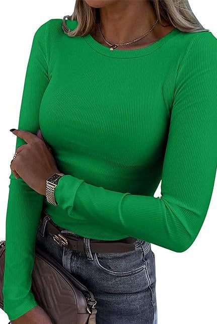 Basic Everyday Ribbed Long Sleeve Top-Long Sleeve Tops-Krush Kandy, Women's Online Fashion Boutique Located in Phoenix, Arizona (Scottsdale Area)