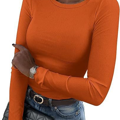 Basic Everyday Ribbed Long Sleeve Top-Long Sleeve Tops-Krush Kandy, Women's Online Fashion Boutique Located in Phoenix, Arizona (Scottsdale Area)