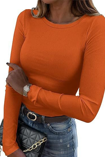 Basic Everyday Ribbed Long Sleeve Top-Long Sleeve Tops-Krush Kandy, Women's Online Fashion Boutique Located in Phoenix, Arizona (Scottsdale Area)