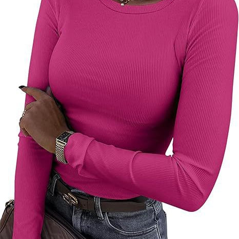 Basic Everyday Ribbed Long Sleeve Top-Long Sleeve Tops-Krush Kandy, Women's Online Fashion Boutique Located in Phoenix, Arizona (Scottsdale Area)