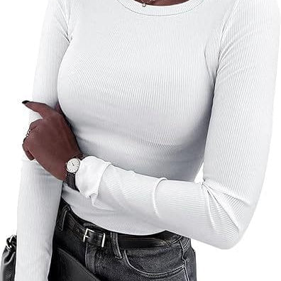 Basic Everyday Ribbed Long Sleeve Top-Long Sleeve Tops-Krush Kandy, Women's Online Fashion Boutique Located in Phoenix, Arizona (Scottsdale Area)