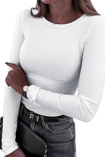 Basic Everyday Ribbed Long Sleeve Top-Long Sleeve Tops-Krush Kandy, Women's Online Fashion Boutique Located in Phoenix, Arizona (Scottsdale Area)