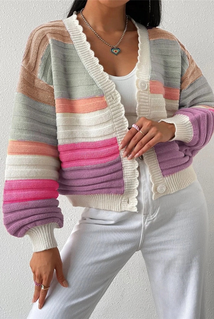 Kandy Threaded Casual Cardigan-Cardigan-Krush Kandy, Women's Online Fashion Boutique Located in Phoenix, Arizona (Scottsdale Area)