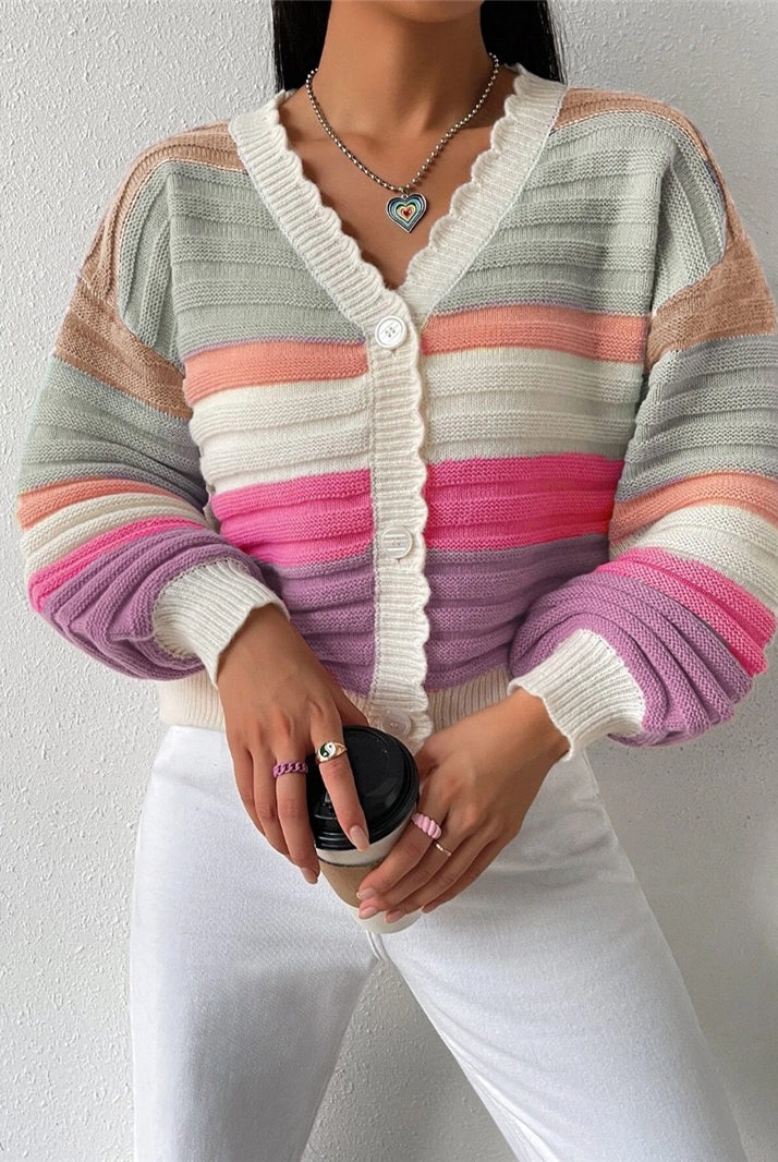 Kandy Threaded Casual Cardigan-Cardigan-Krush Kandy, Women's Online Fashion Boutique Located in Phoenix, Arizona (Scottsdale Area)