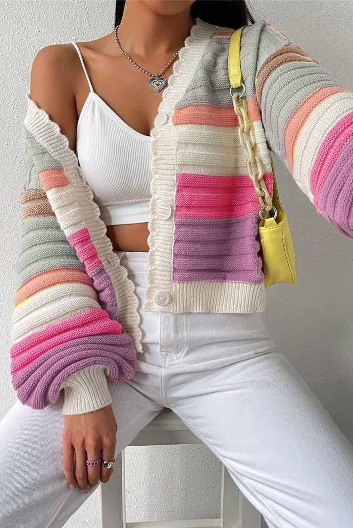 Kandy Threaded Casual Cardigan-Cardigan-Krush Kandy, Women's Online Fashion Boutique Located in Phoenix, Arizona (Scottsdale Area)