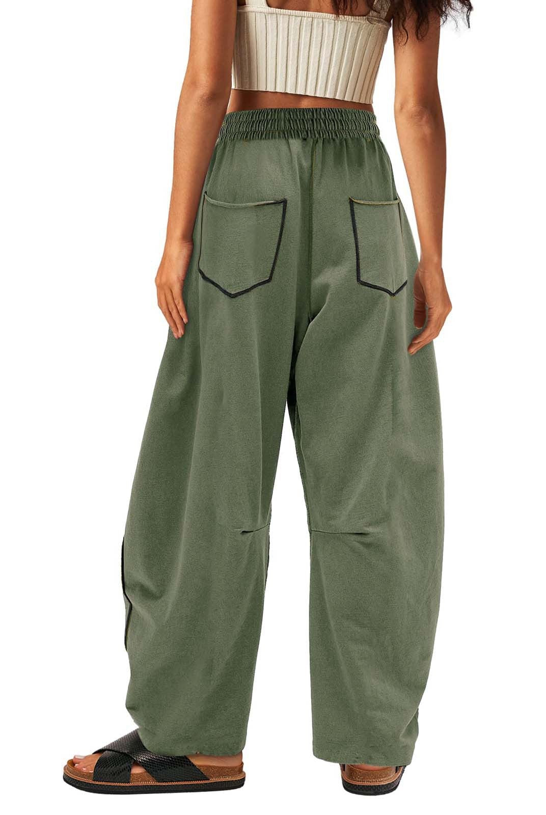 Luxe Contrast Stitching Wide Leg Pants-Pants-Krush Kandy, Women's Online Fashion Boutique Located in Phoenix, Arizona (Scottsdale Area)