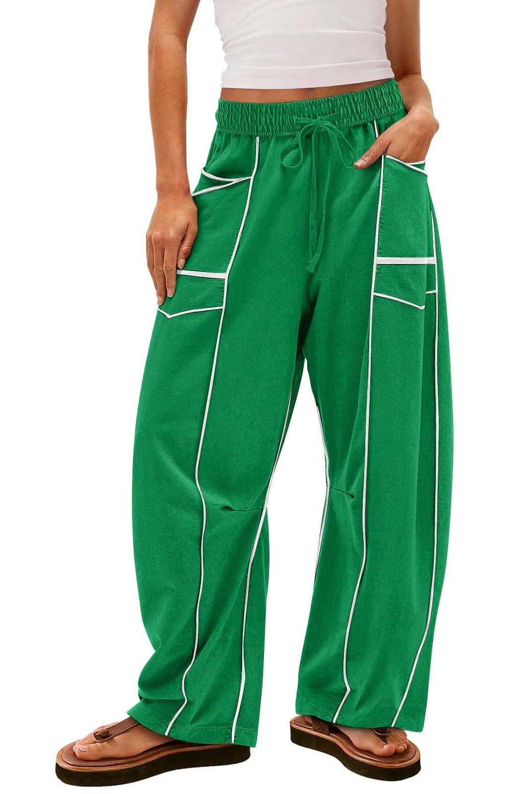 Luxe Contrast Stitching Wide Leg Pants-Pants-Krush Kandy, Women's Online Fashion Boutique Located in Phoenix, Arizona (Scottsdale Area)