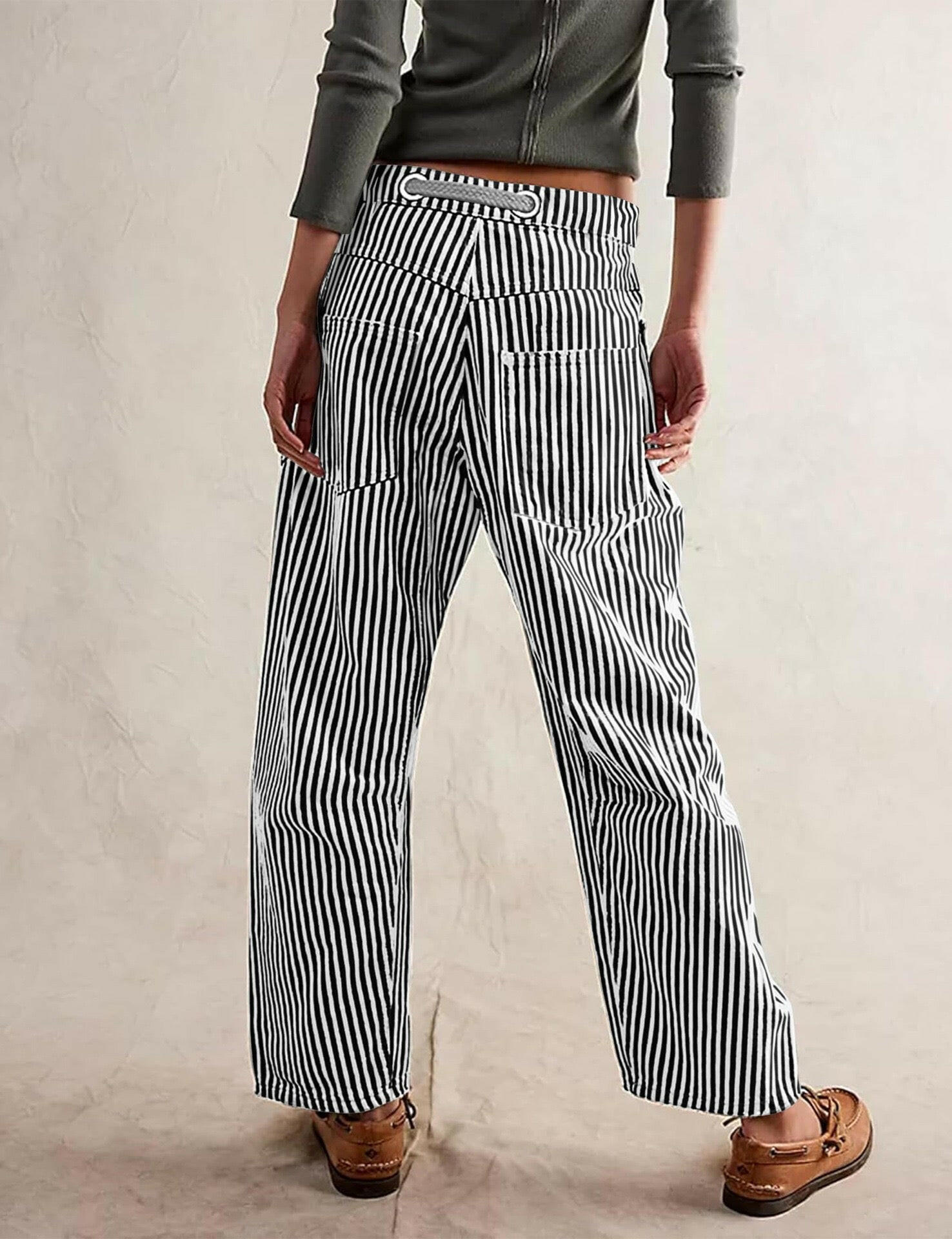 Easy Days Patchwork Railroad Striped Pants-Pants-Krush Kandy, Women's Online Fashion Boutique Located in Phoenix, Arizona (Scottsdale Area)