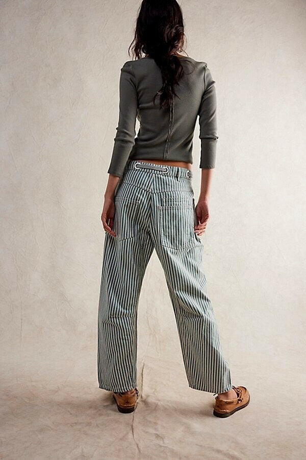 Easy Days Patchwork Railroad Striped Pants-Pants-Krush Kandy, Women's Online Fashion Boutique Located in Phoenix, Arizona (Scottsdale Area)
