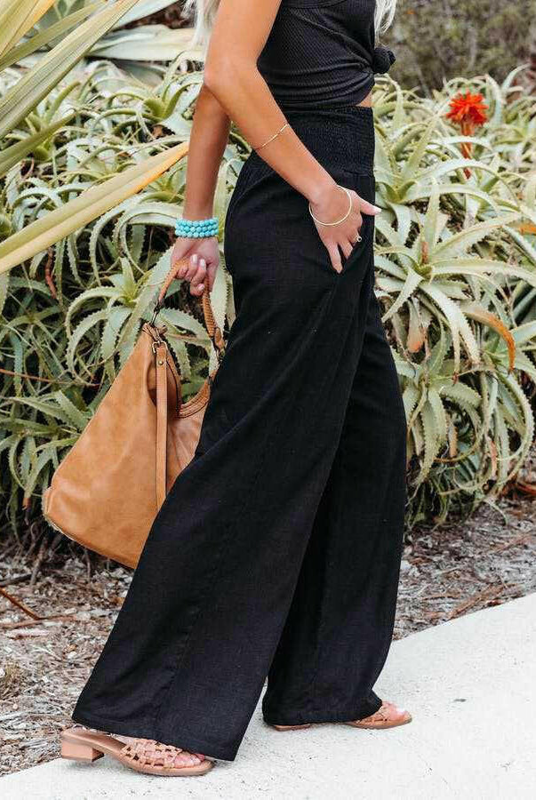 On Vacation Wide Leg Pants-Pants-Krush Kandy, Women's Online Fashion Boutique Located in Phoenix, Arizona (Scottsdale Area)