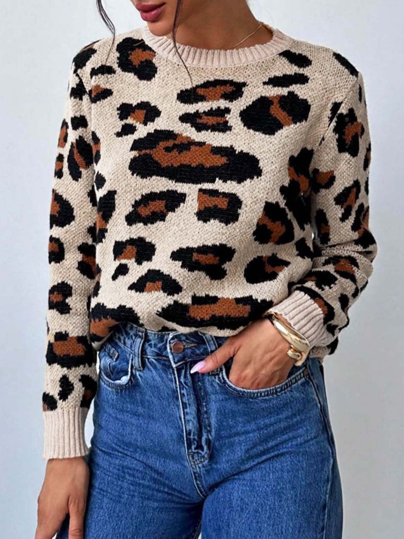 Leopard Luxe Knit Sweater-Sweaters-Krush Kandy, Women's Online Fashion Boutique Located in Phoenix, Arizona (Scottsdale Area)
