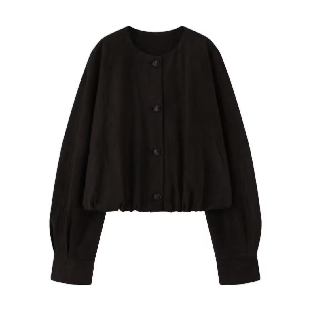 Casual Chic Ruched Faux Suede Jacket-Jacket-Krush Kandy, Women's Online Fashion Boutique Located in Phoenix, Arizona (Scottsdale Area)