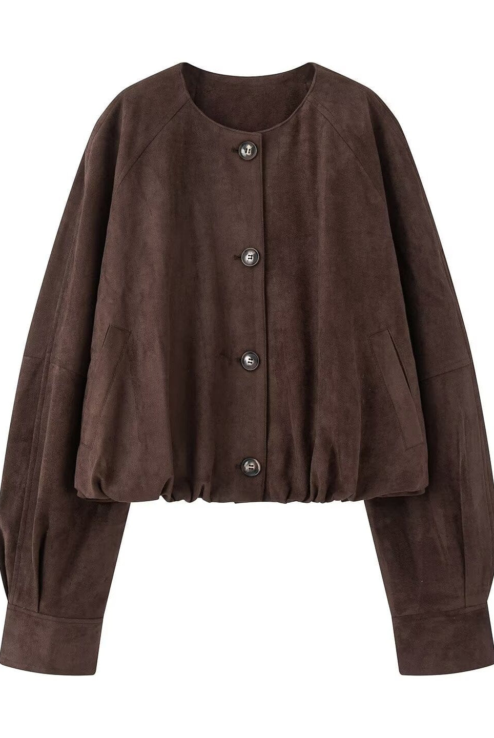 Casual Chic Ruched Faux Suede Jacket-Jacket-Krush Kandy, Women's Online Fashion Boutique Located in Phoenix, Arizona (Scottsdale Area)