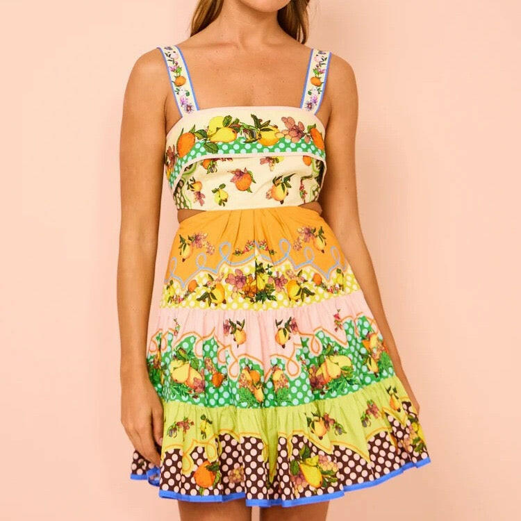 Fruit Punch Patchwork Mini Dress-Dresses-Krush Kandy, Women's Online Fashion Boutique Located in Phoenix, Arizona (Scottsdale Area)