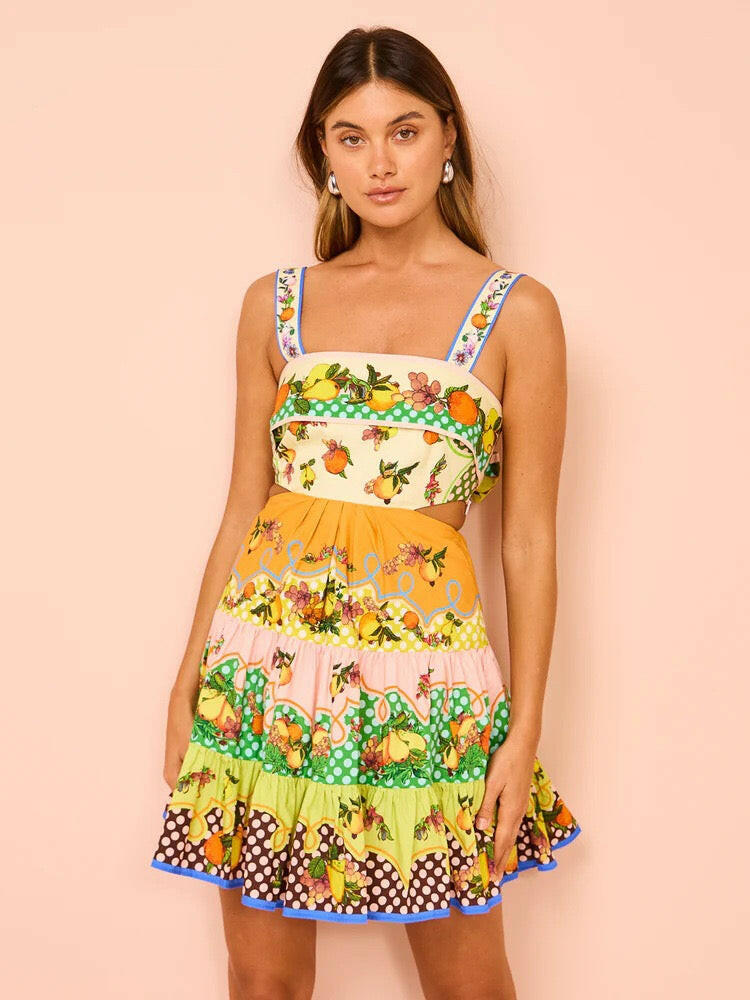 Fruit Punch Patchwork Mini Dress-Dresses-Krush Kandy, Women's Online Fashion Boutique Located in Phoenix, Arizona (Scottsdale Area)