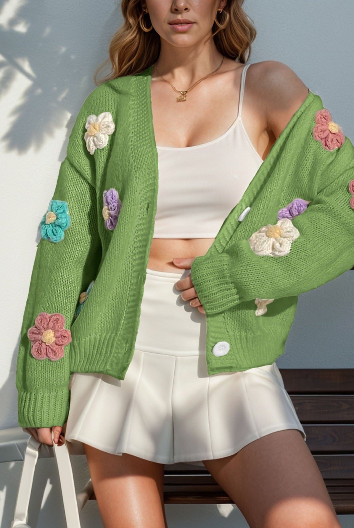 Blooming Threads Knit Cardigan-Cardigan-Krush Kandy, Women's Online Fashion Boutique Located in Phoenix, Arizona (Scottsdale Area)