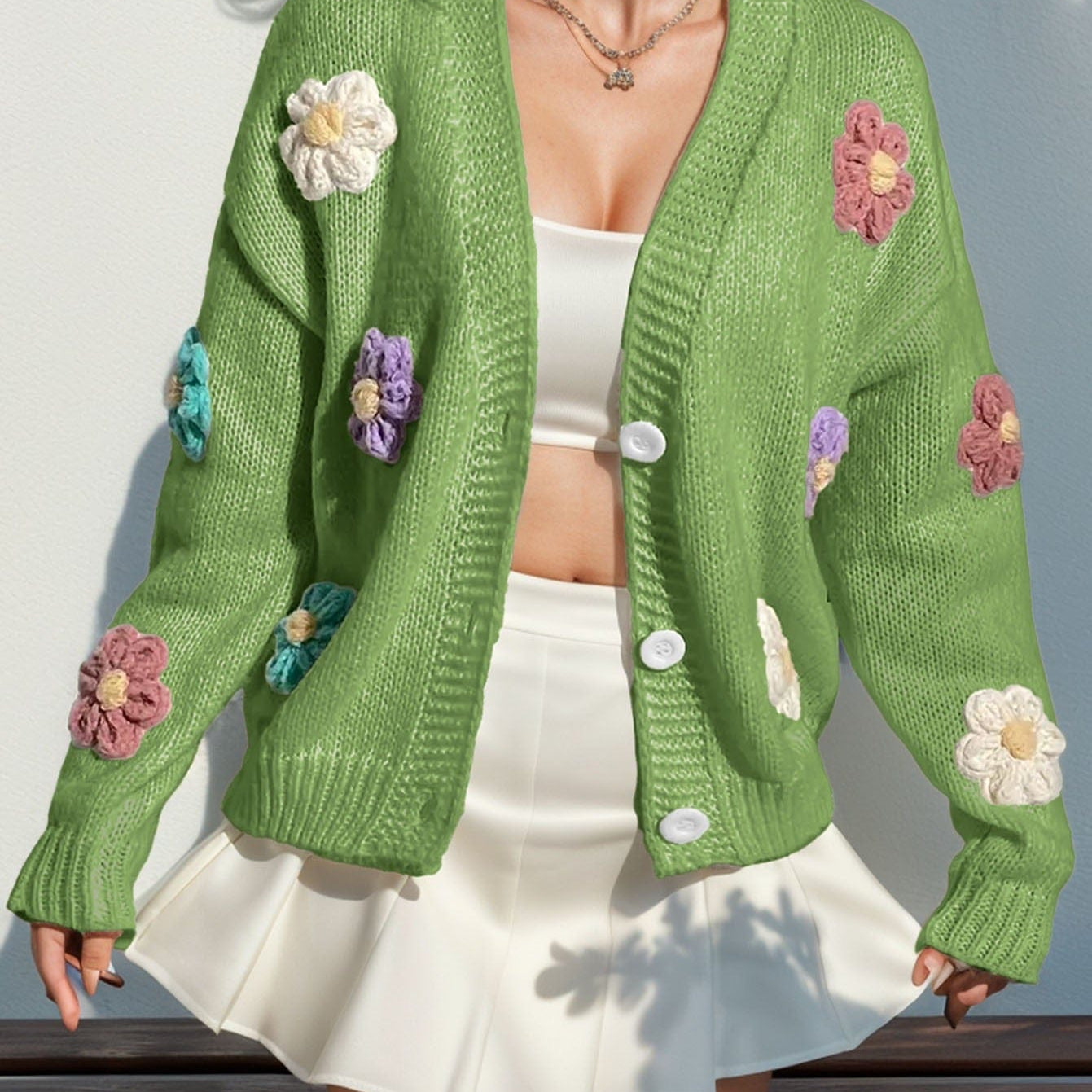 Blooming Threads Knit Cardigan-Cardigan-Krush Kandy, Women's Online Fashion Boutique Located in Phoenix, Arizona (Scottsdale Area)