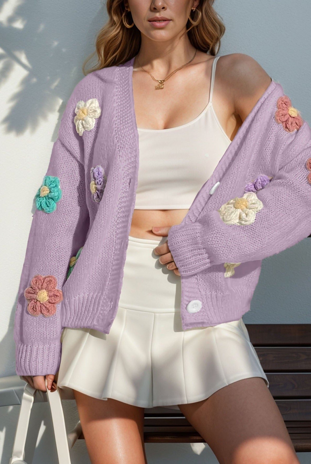 Blooming Threads Knit Cardigan-Cardigan-Krush Kandy, Women's Online Fashion Boutique Located in Phoenix, Arizona (Scottsdale Area)