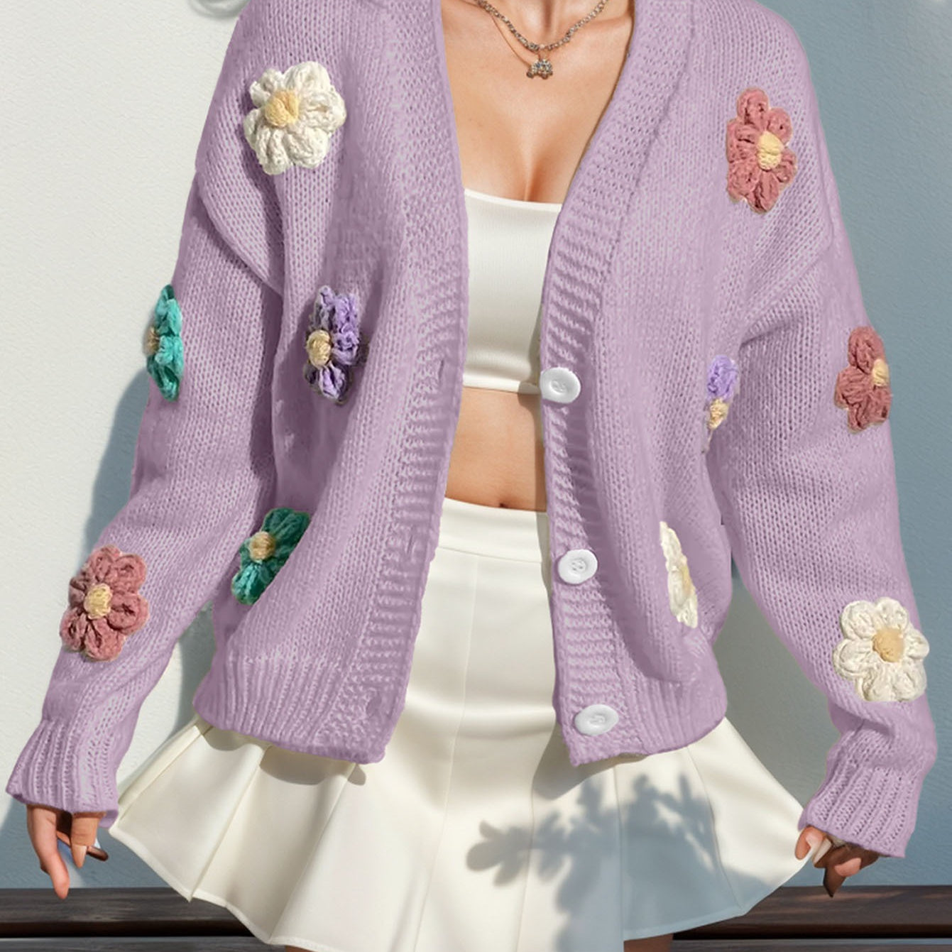 Blooming Threads Knit Cardigan-Cardigan-Krush Kandy, Women's Online Fashion Boutique Located in Phoenix, Arizona (Scottsdale Area)