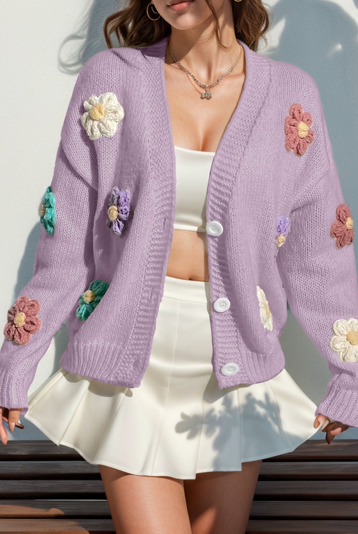 Blooming Threads Knit Cardigan-Cardigan-Krush Kandy, Women's Online Fashion Boutique Located in Phoenix, Arizona (Scottsdale Area)