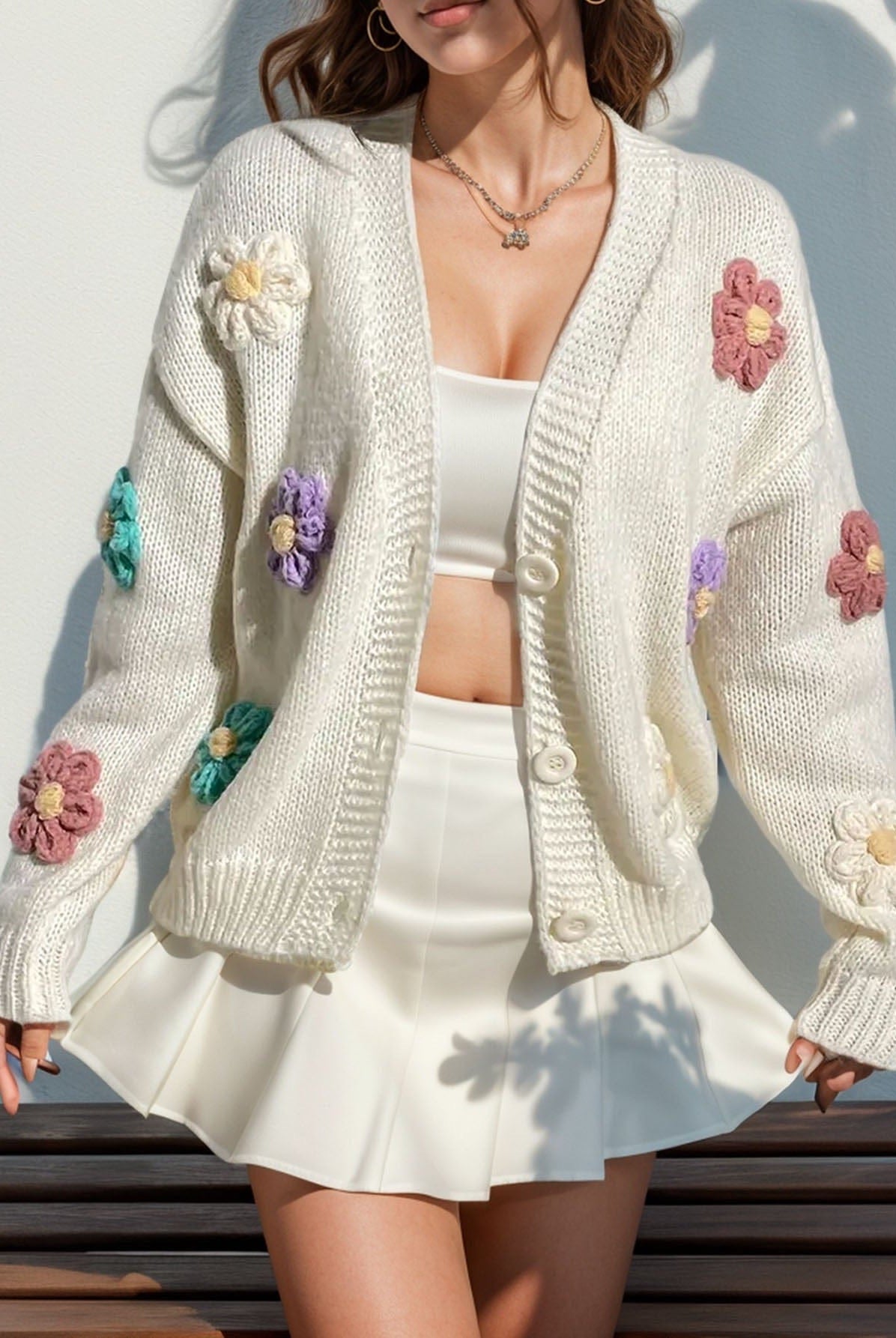 Blooming Threads Knit Cardigan-Cardigan-Krush Kandy, Women's Online Fashion Boutique Located in Phoenix, Arizona (Scottsdale Area)