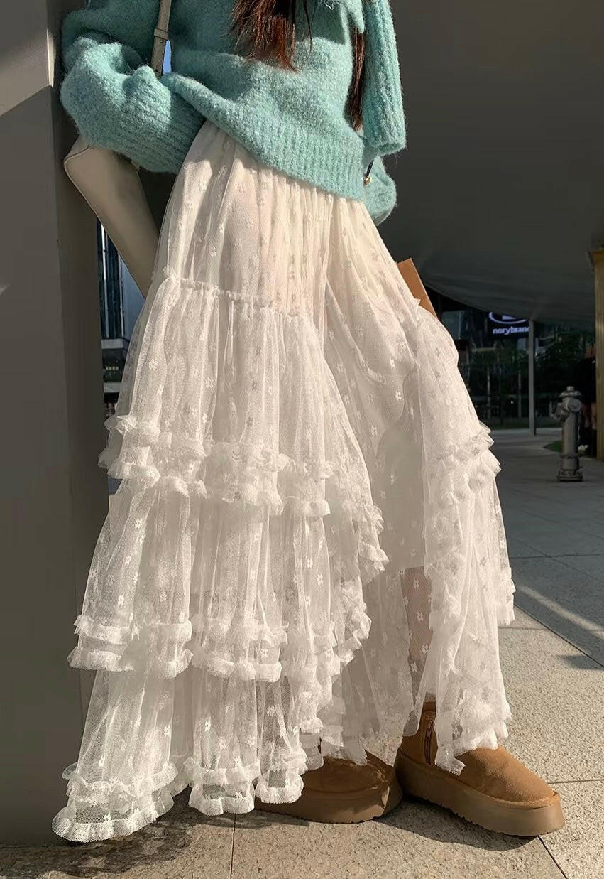 Lace Layers & Chic Dreams Ruffle Tulle Maxi Skirt-Skirts-Krush Kandy, Women's Online Fashion Boutique Located in Phoenix, Arizona (Scottsdale Area)